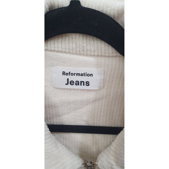 Reformation Aaron corduroy jumpsuit in bone Size 12 - Picture 5 of 16